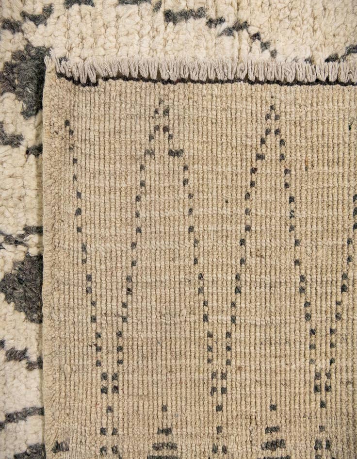 Detail image of  12' 2 x 16'  Hand Knotted Moroccan Wool Rug