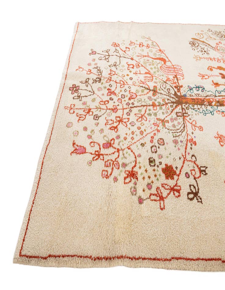 Detail image of  5' x 5' 7  Hand Knotted Moroccan Wool Rug