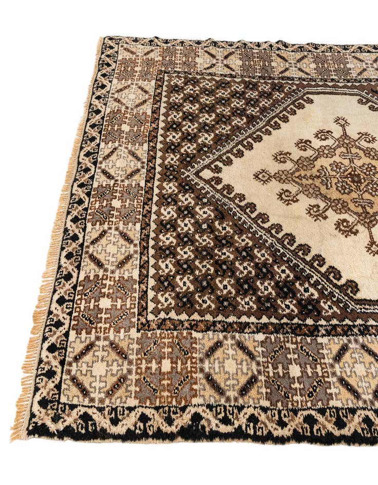 Detail image of  6' 3 x 9' 4  Hand Knotted Moroccan Wool Rug