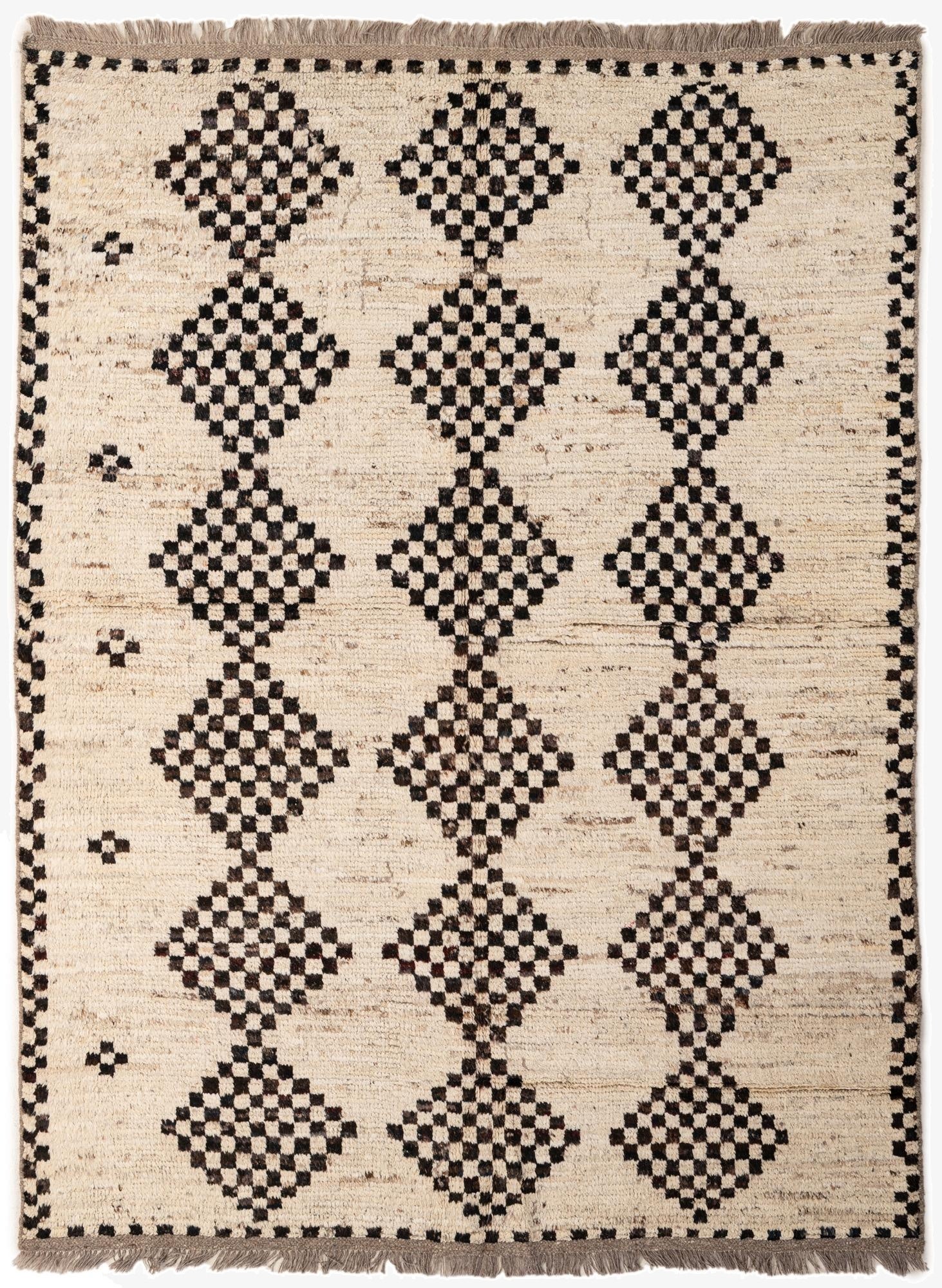  5' 8 x 7' 7  Hand Knotted Moroccan Wool Rug