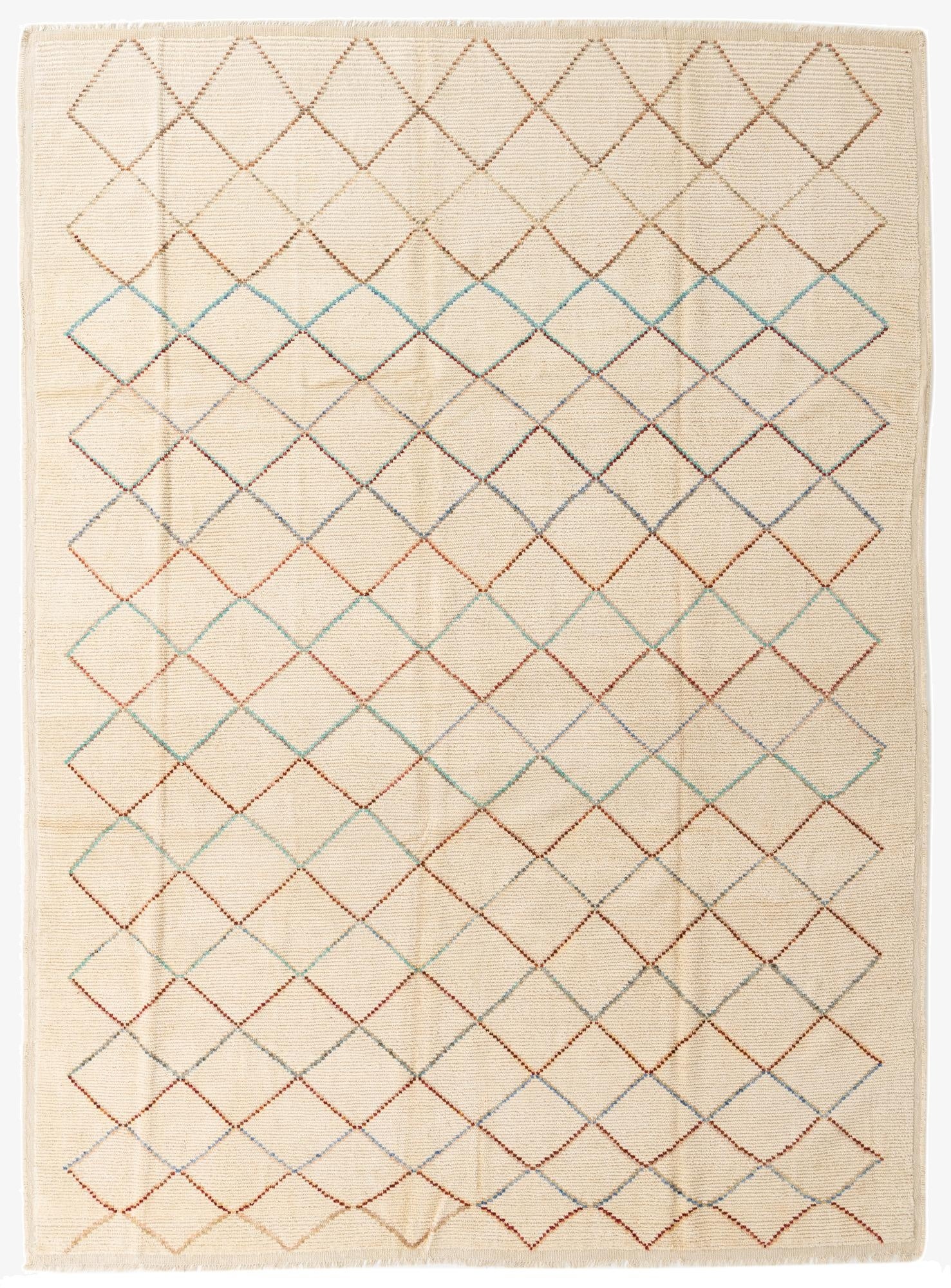  9' 6 x 13'  Hand Knotted Moroccan Wool Rug