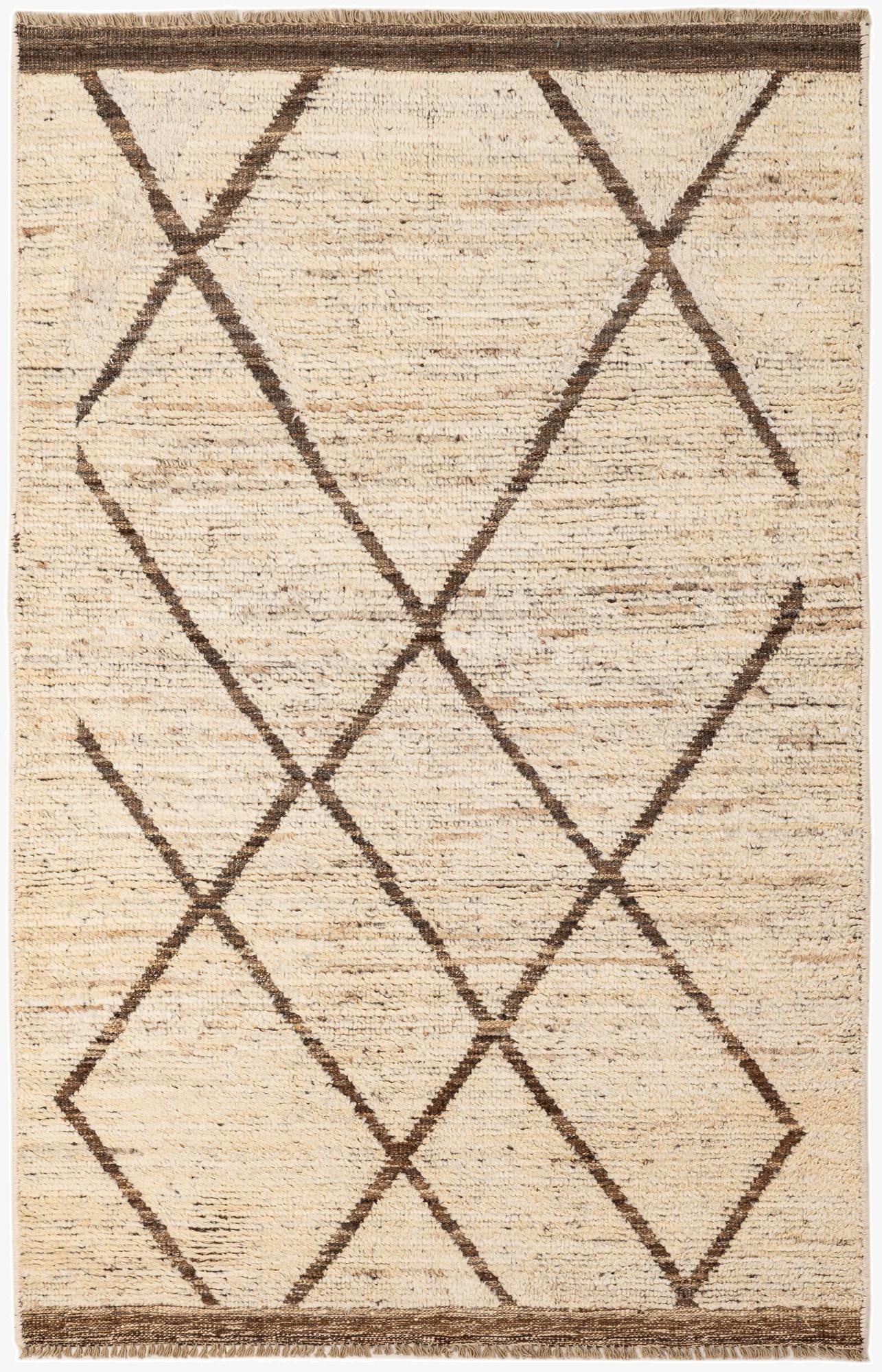  4' x 5' 10  Hand Knotted Moroccan Wool Rug