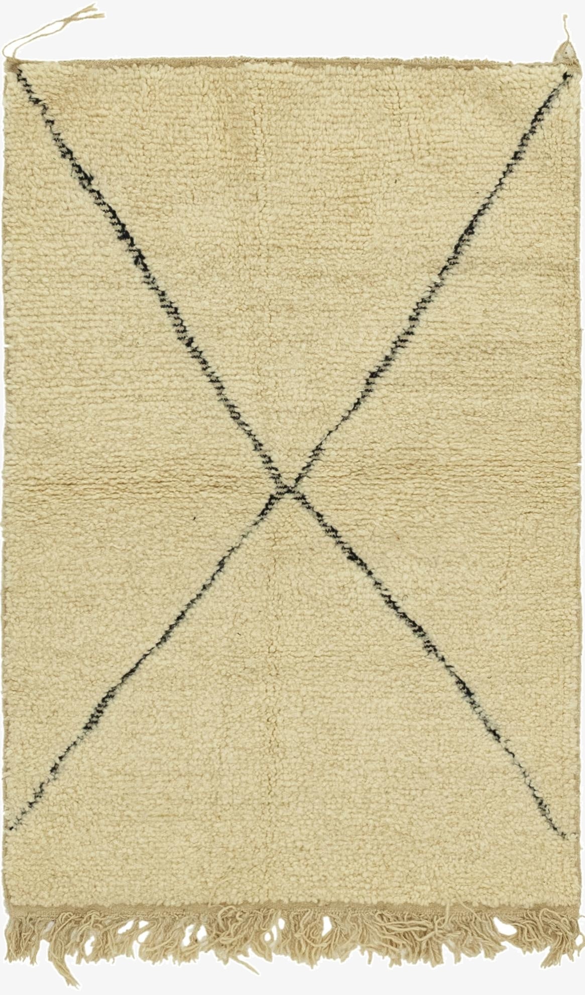  3' 3 x 5' 1  Hand Knotted Moroccan Wool Rug