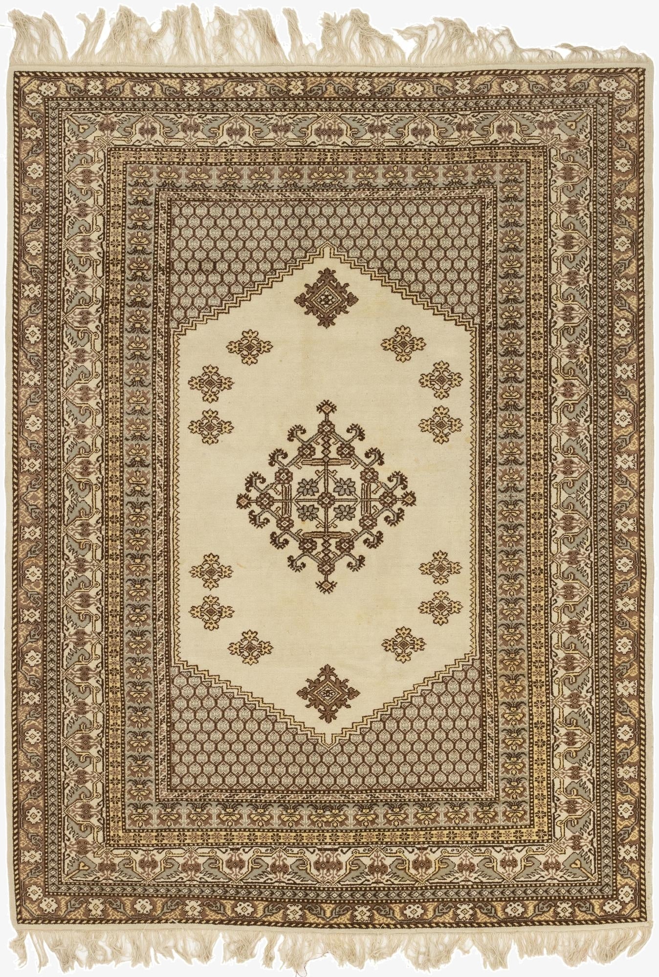  6' 6 x 9'  Hand Knotted Moroccan Wool Rug