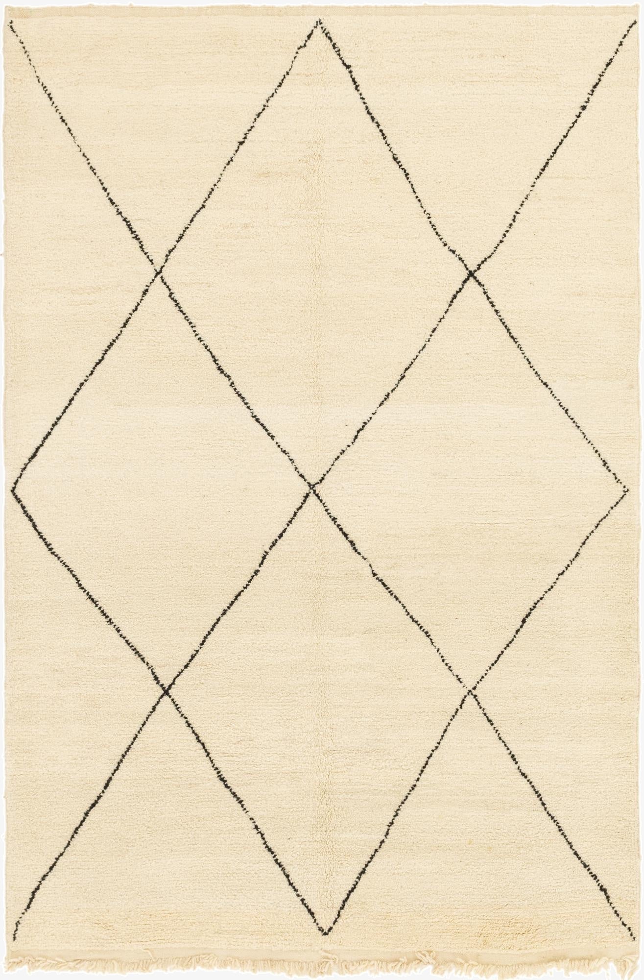  6' 8 x 10'  Hand Knotted Moroccan Wool Rug