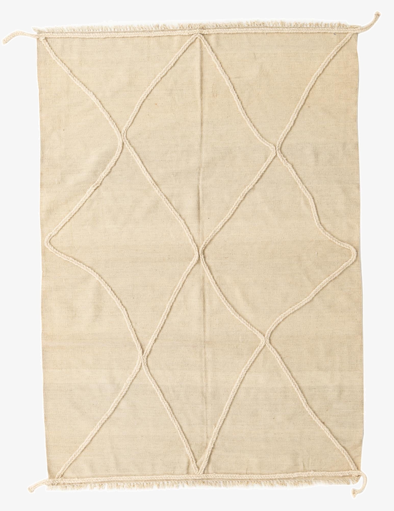  4' 10 x 6' 10  Hand Woven Moroccan Wool Rug