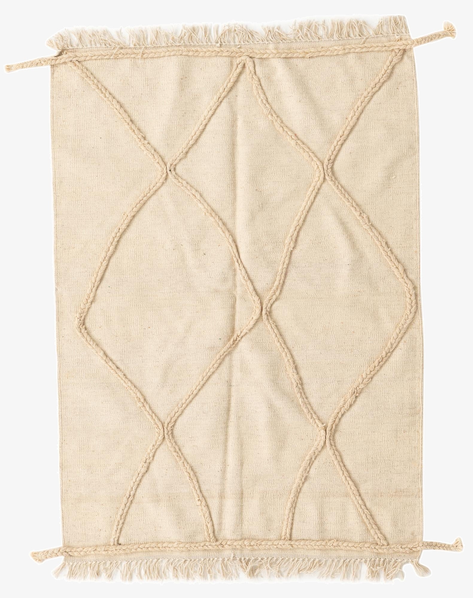  3' 6 x 5'  Hand Knotted Moroccan Wool Rug