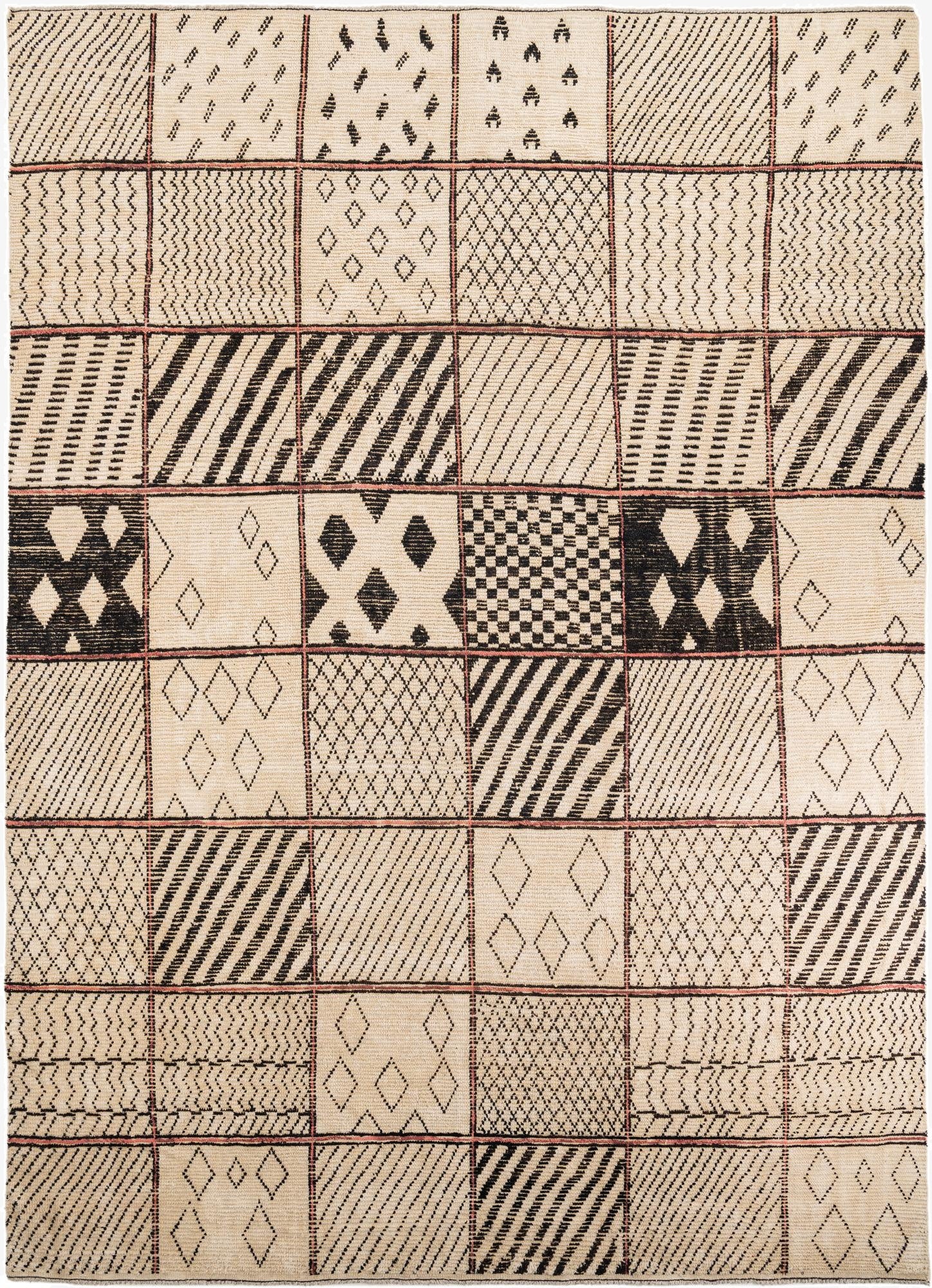  11' 3 x 15' 8  Hand Knotted Moroccan Wool Rug