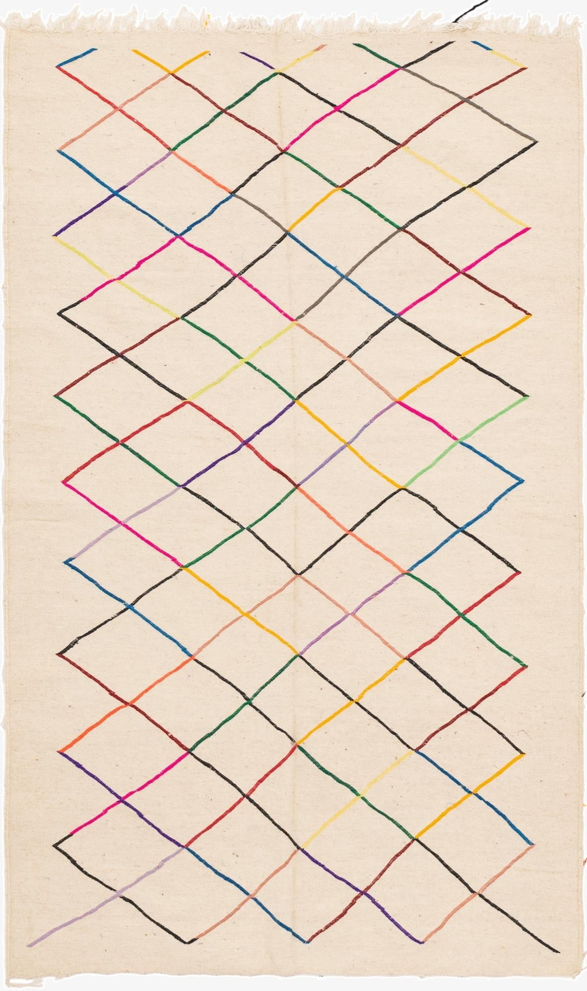  4' 7 x 7' 9  Hand Knotted Moroccan Wool Rug