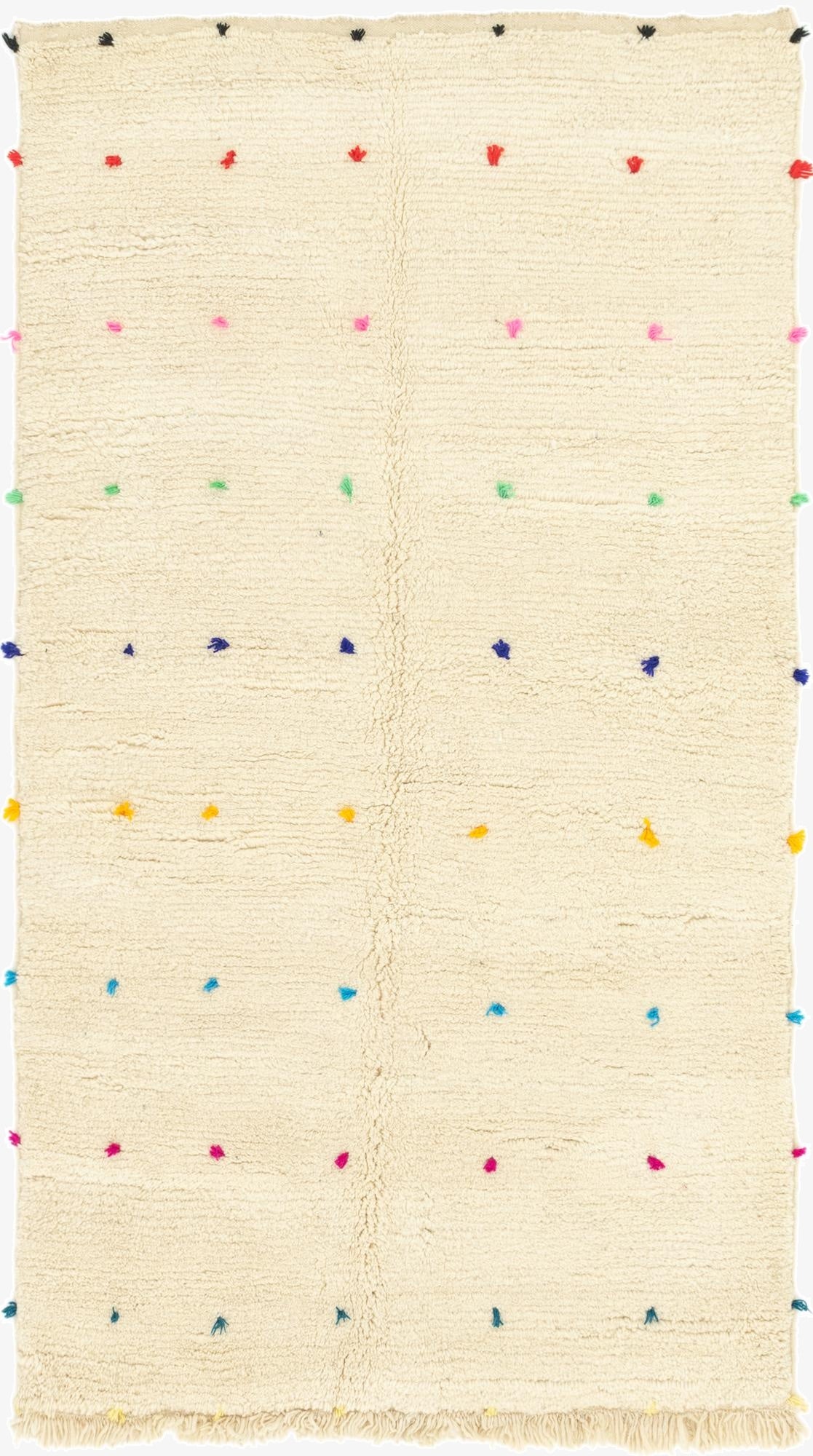  4' 9 x 8' 2  Hand Knotted Moroccan Wool Rug