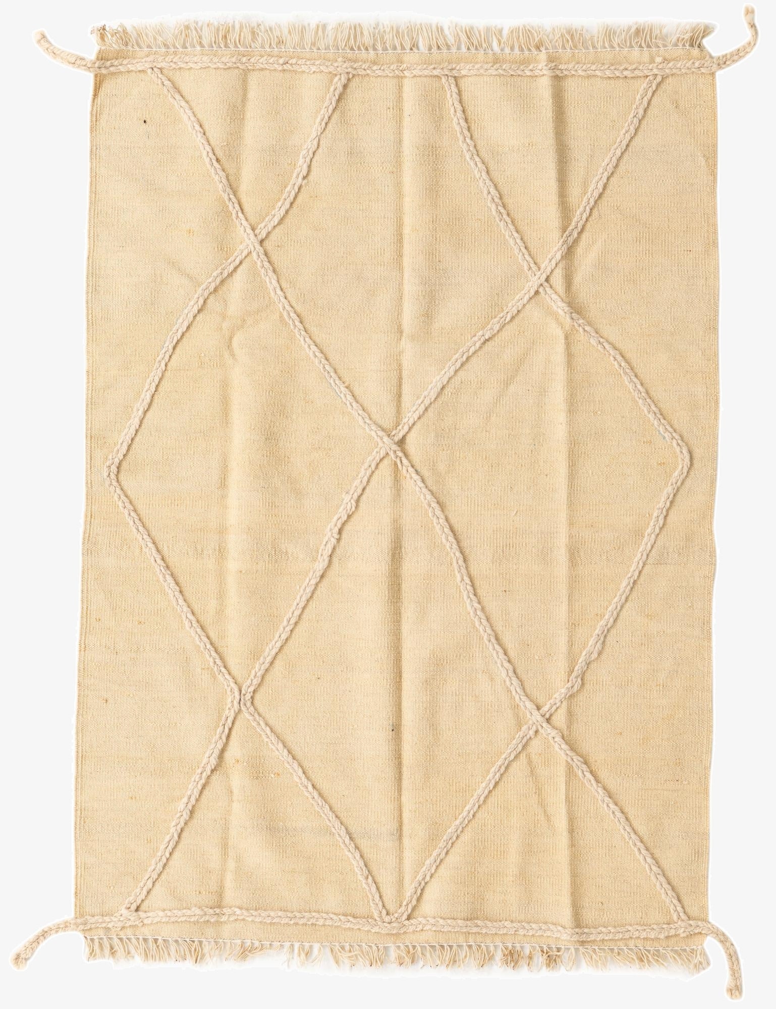  3' 5 x 5'  Hand Woven Moroccan Wool Rug