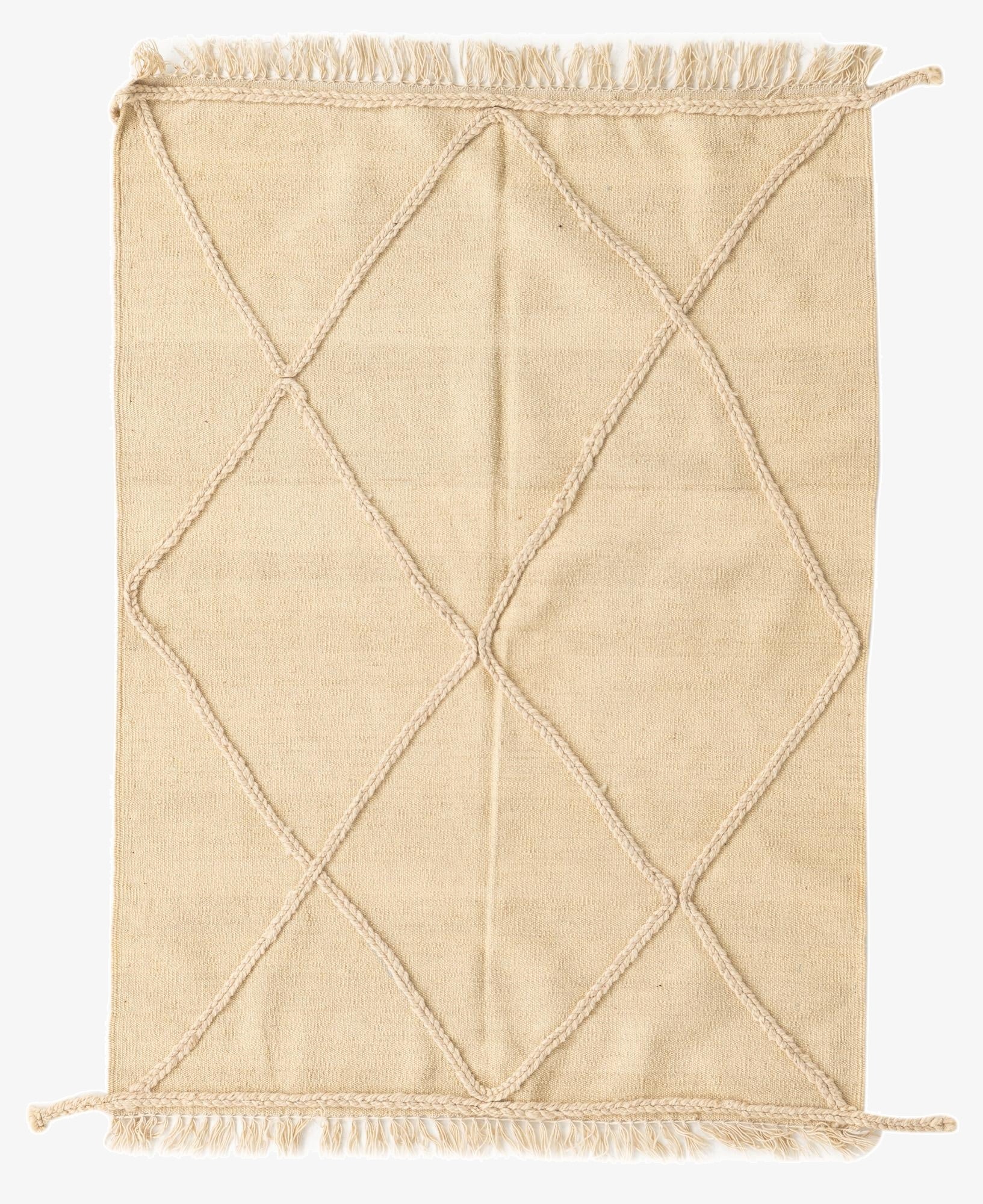  3' 6 x 4' 9  Hand Woven Moroccan Wool Rug