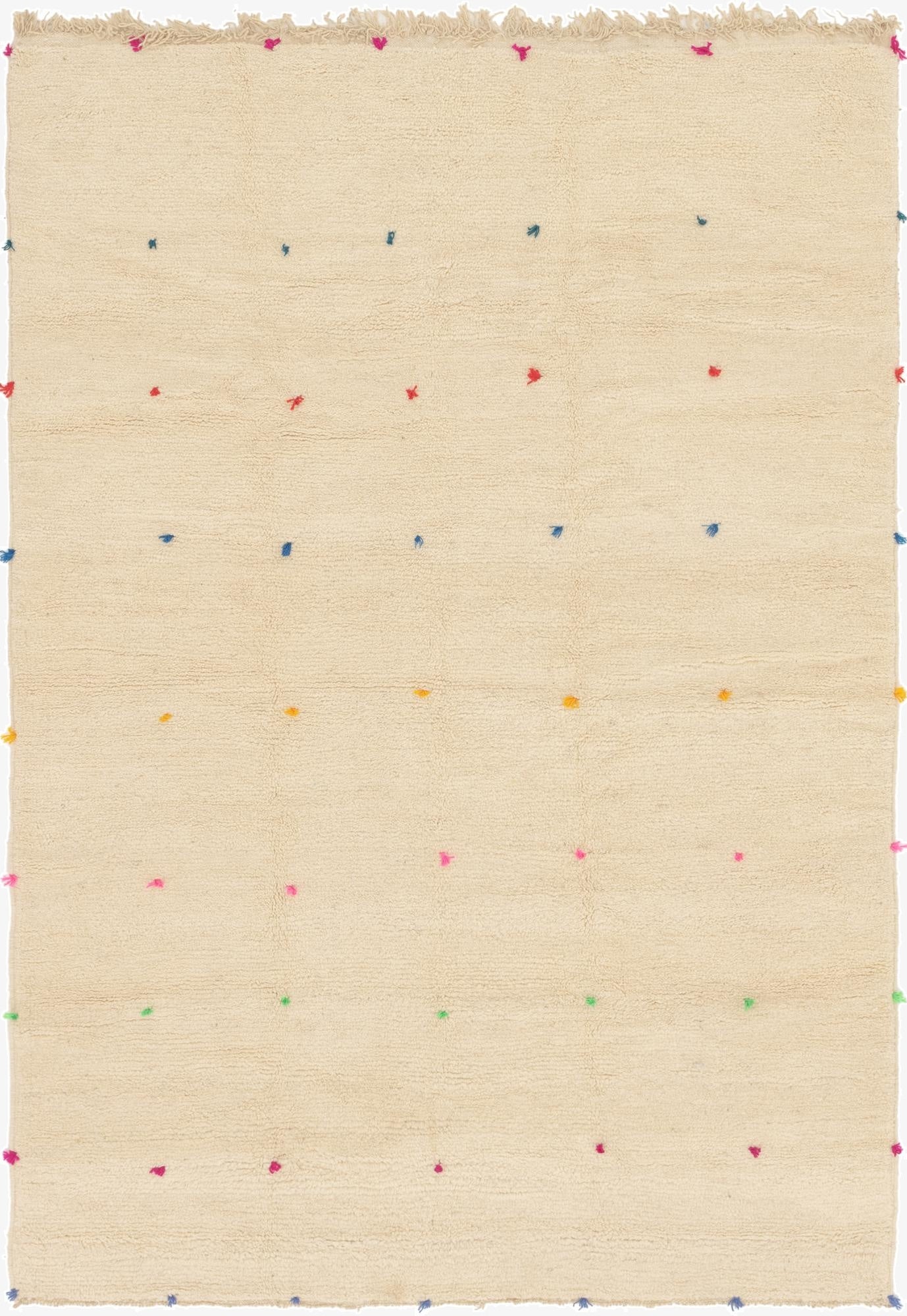  6' 10 x 9' 10  Hand Knotted Moroccan Wool Rug