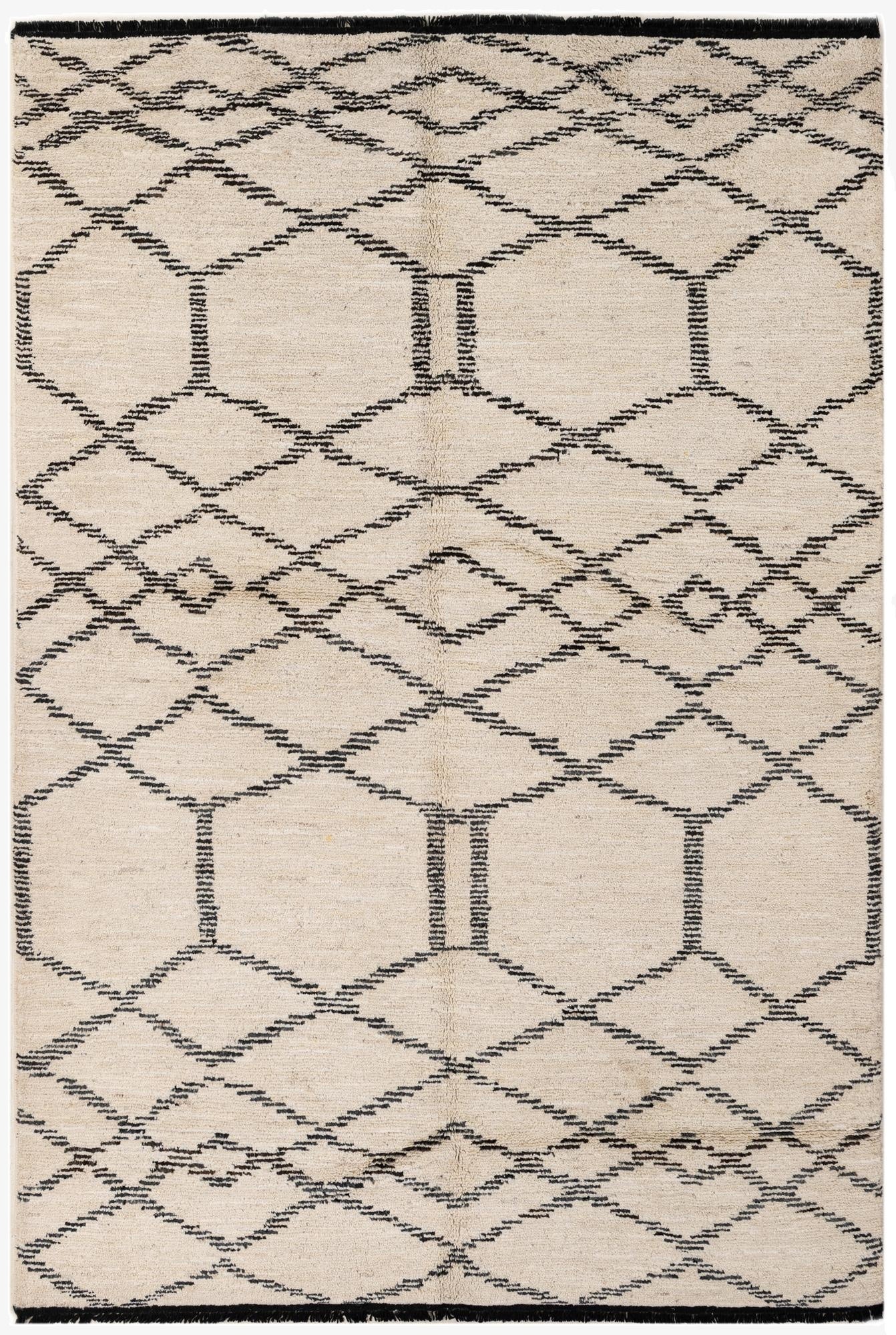  5' 6 x 8' 1  Hand Knotted Moroccan Wool Rug