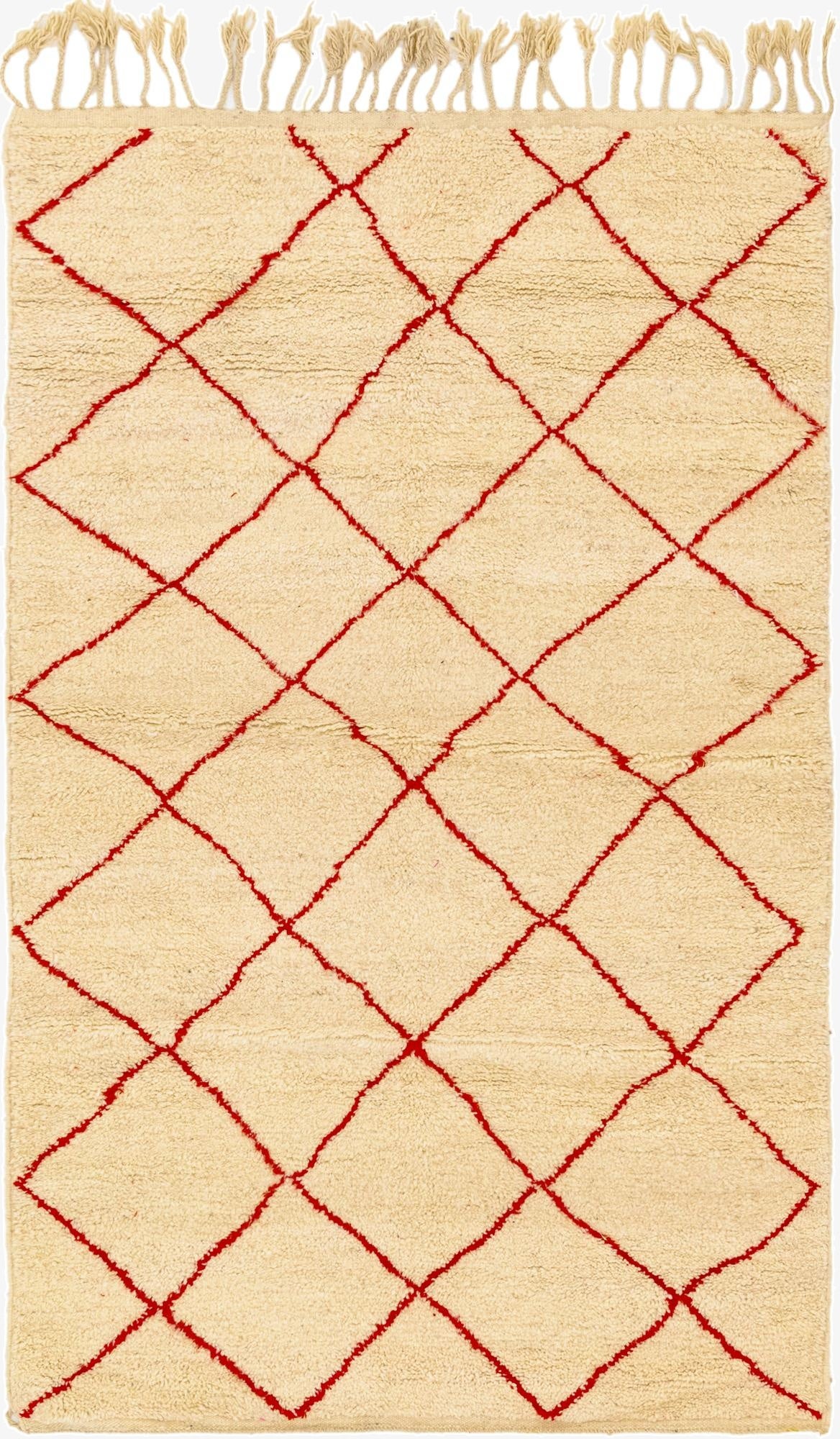  5' x 8' 4  Hand Knotted Moroccan Wool Rug