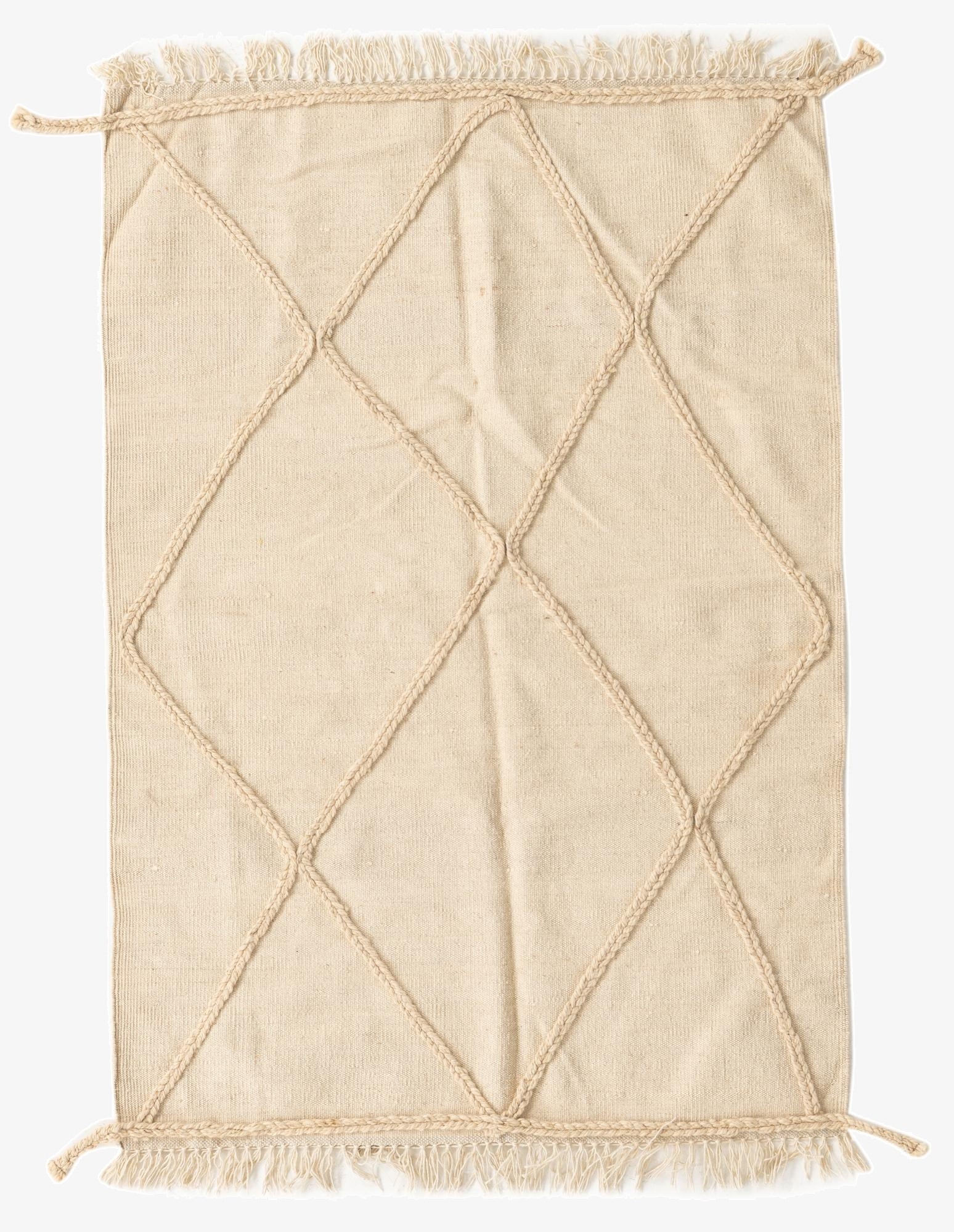  3' 5 x 5'  Hand Woven Moroccan Wool Rug