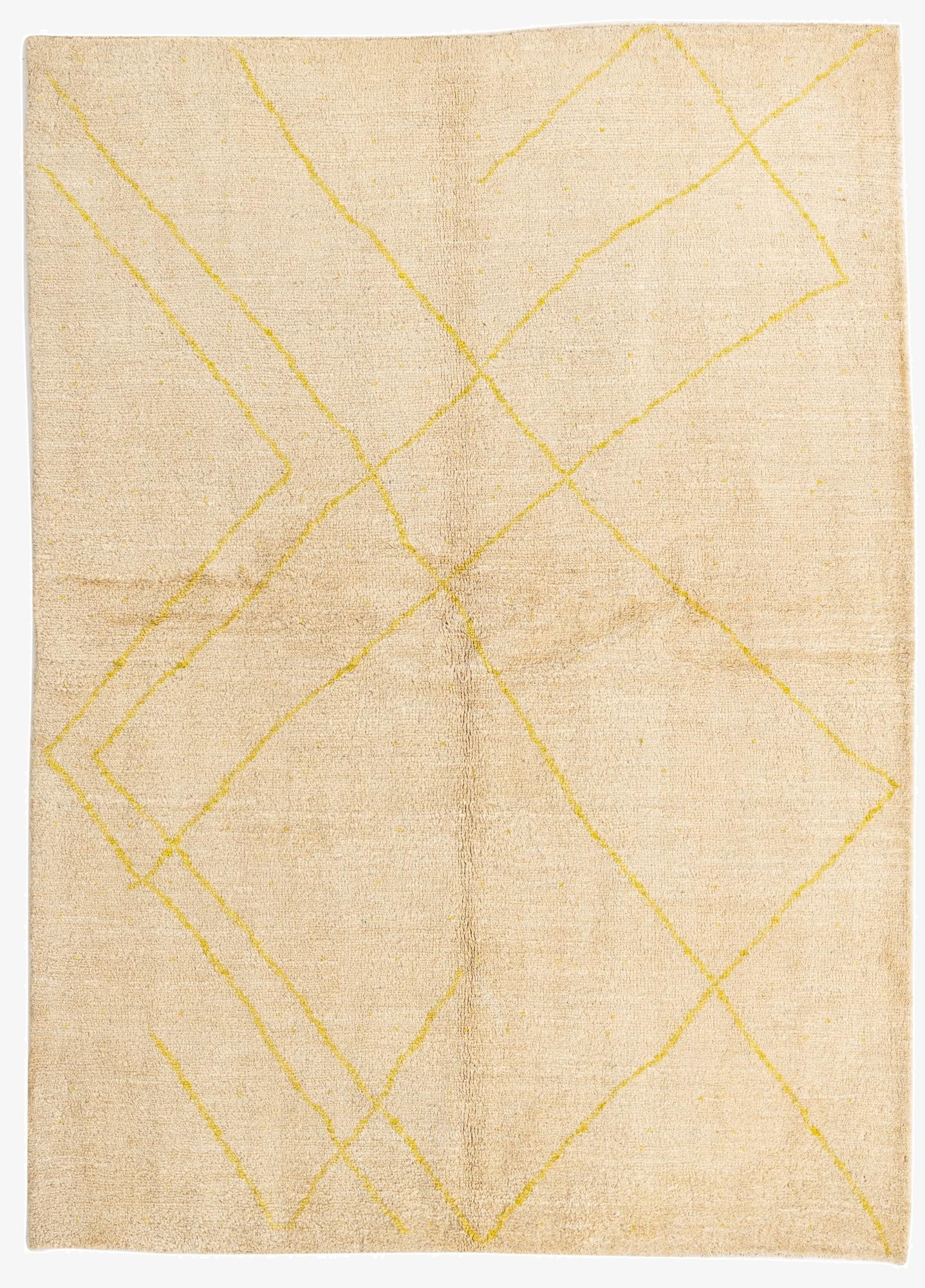  5' 7 x 7' 9  Hand Knotted Moroccan Wool Rug