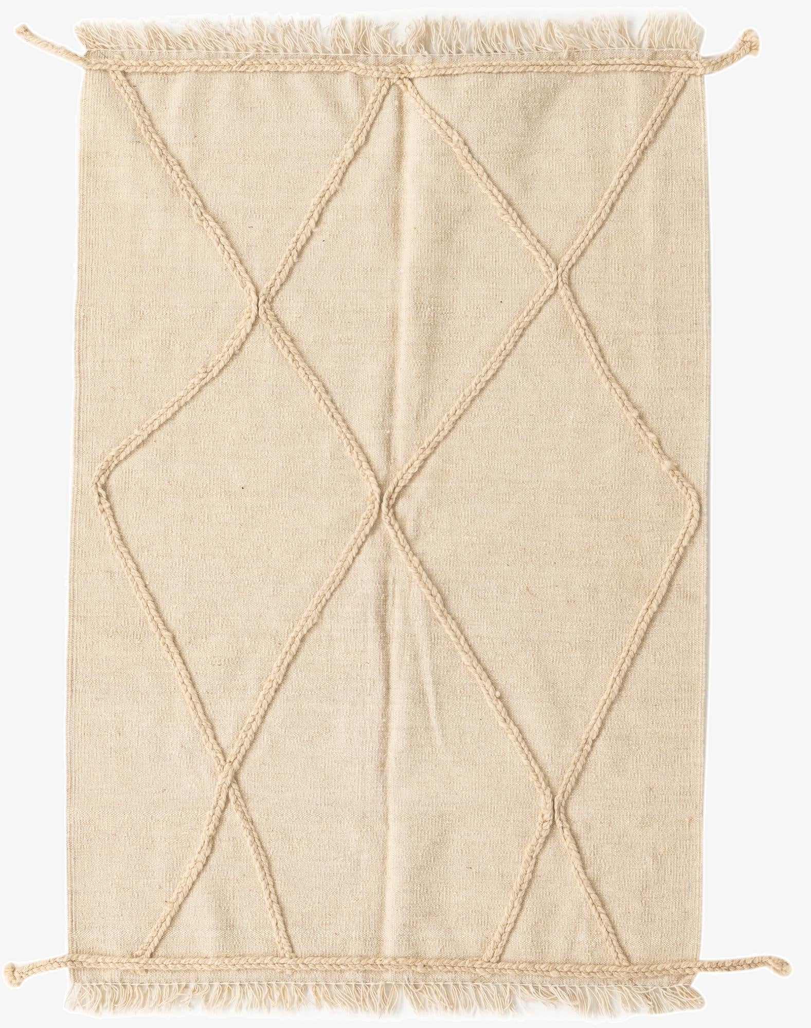  3' 5 x 5'  Hand Woven Moroccan Wool Rug