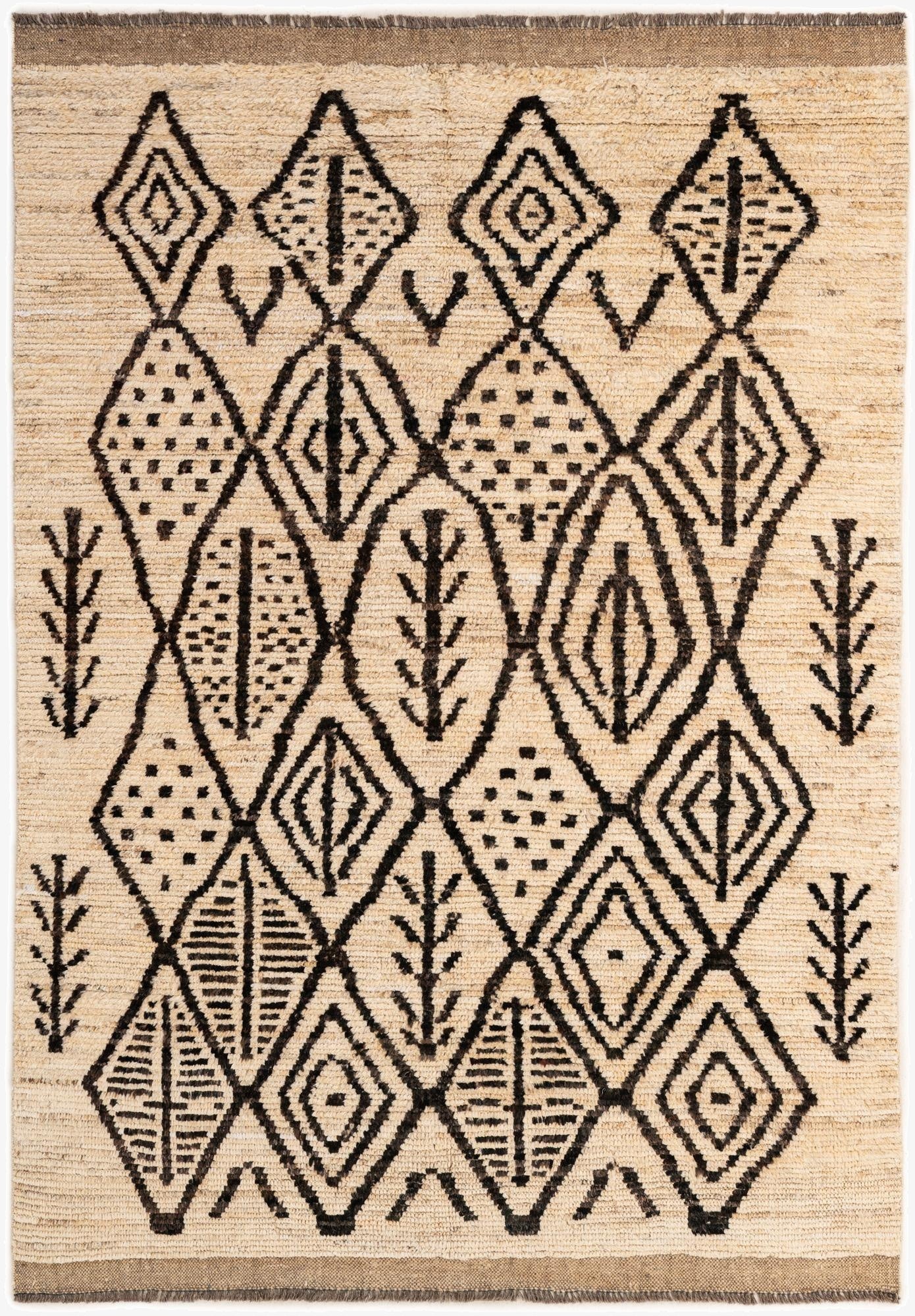  5' 8 x 8'  Hand Knotted Moroccan Wool Rug