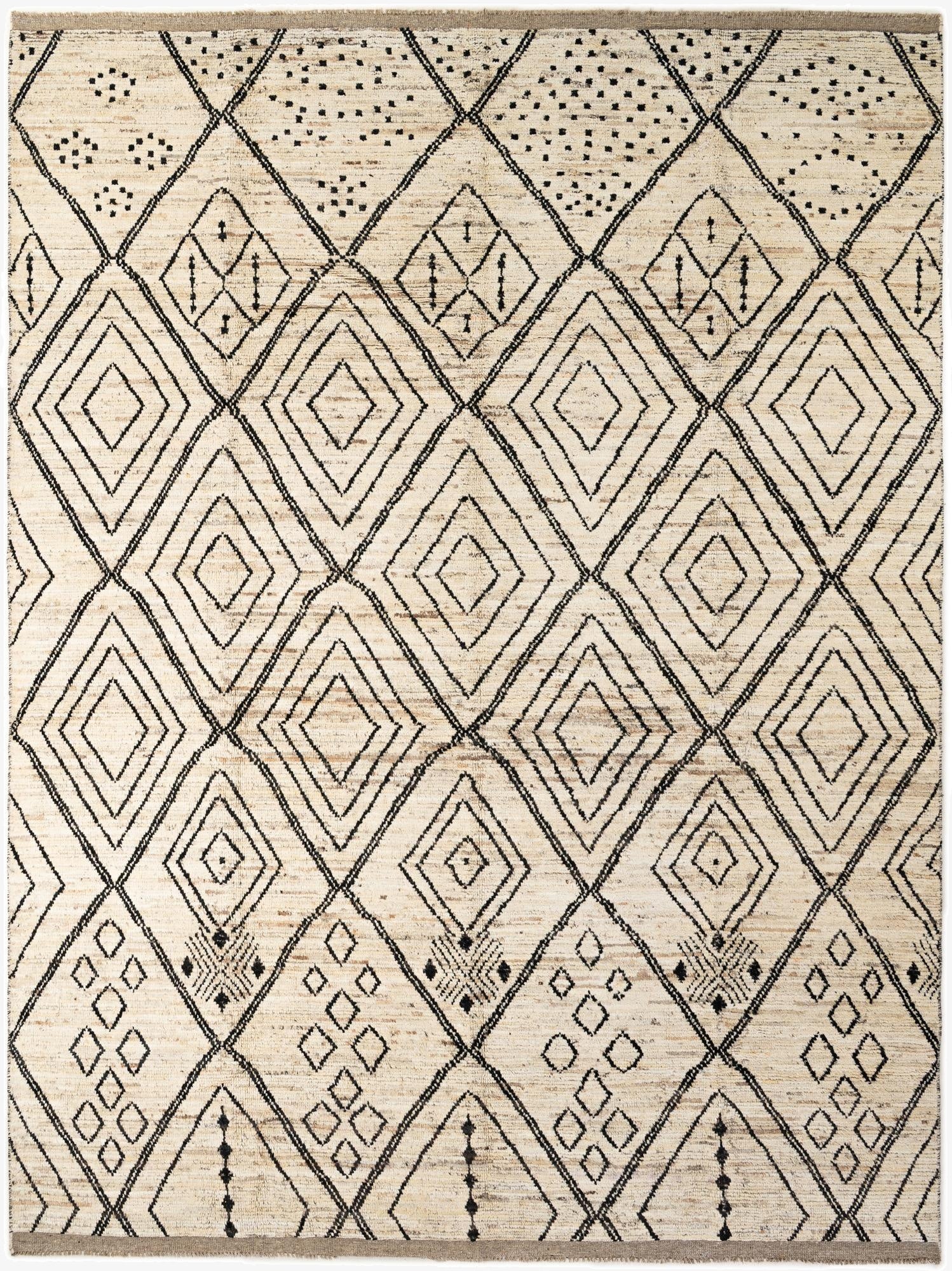  10' 5 x 14' 1  Hand Knotted Moroccan Wool Rug