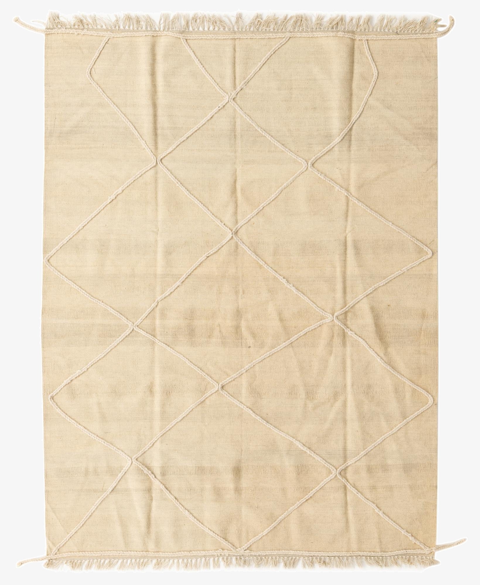  5' 10 x 7' 10  Hand Knotted Moroccan Wool Rug