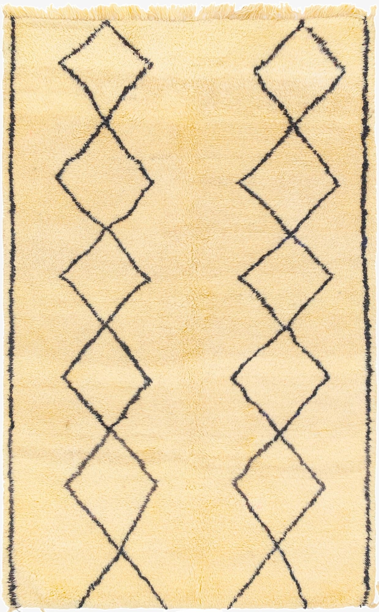  5' x 8' 5  Hand Knotted Moroccan Wool Rug
