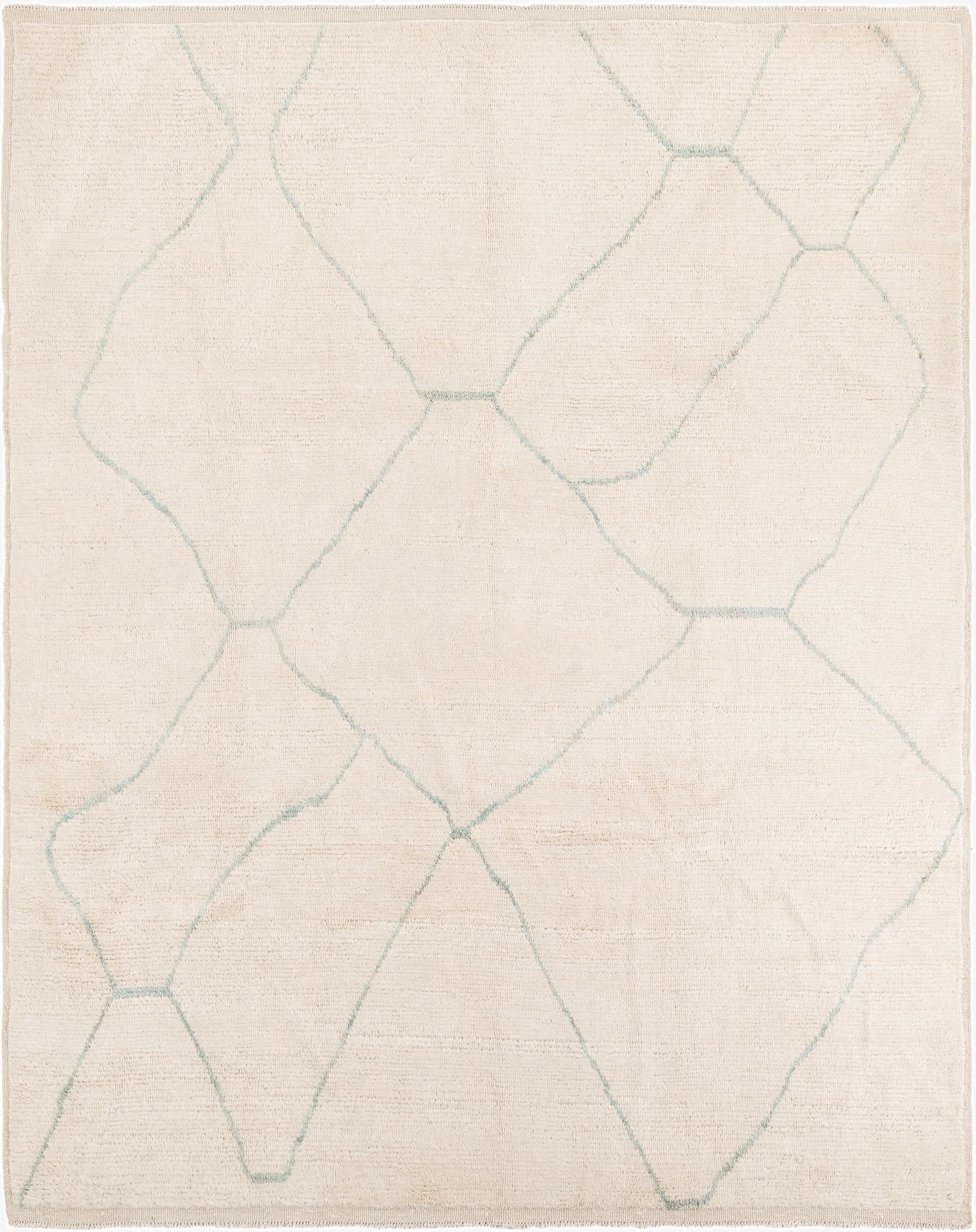  8' 2 x 10' 2  Hand Knotted Moroccan Wool Rug