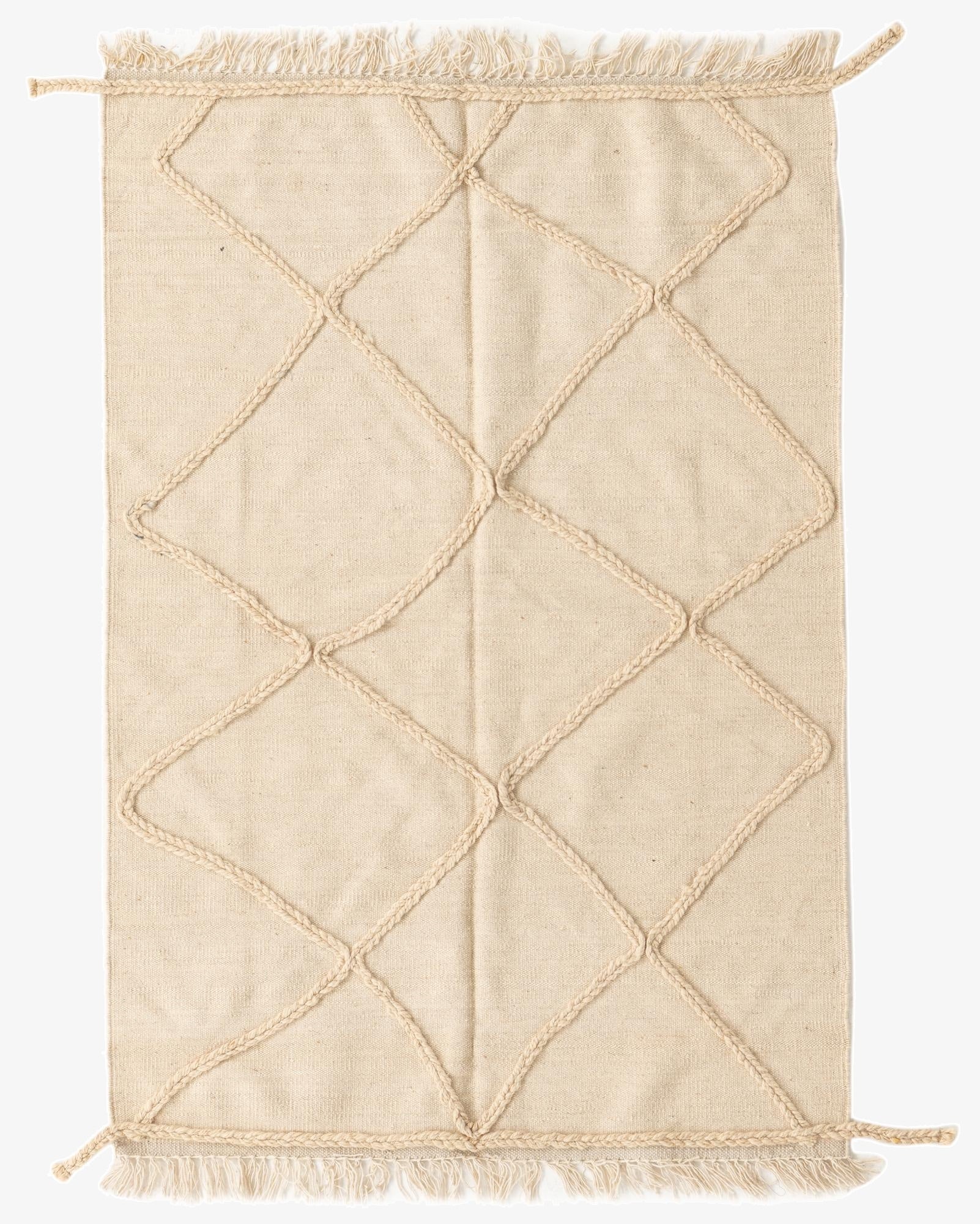  3' 6 x 5' 1  Hand Knotted Moroccan Wool Rug