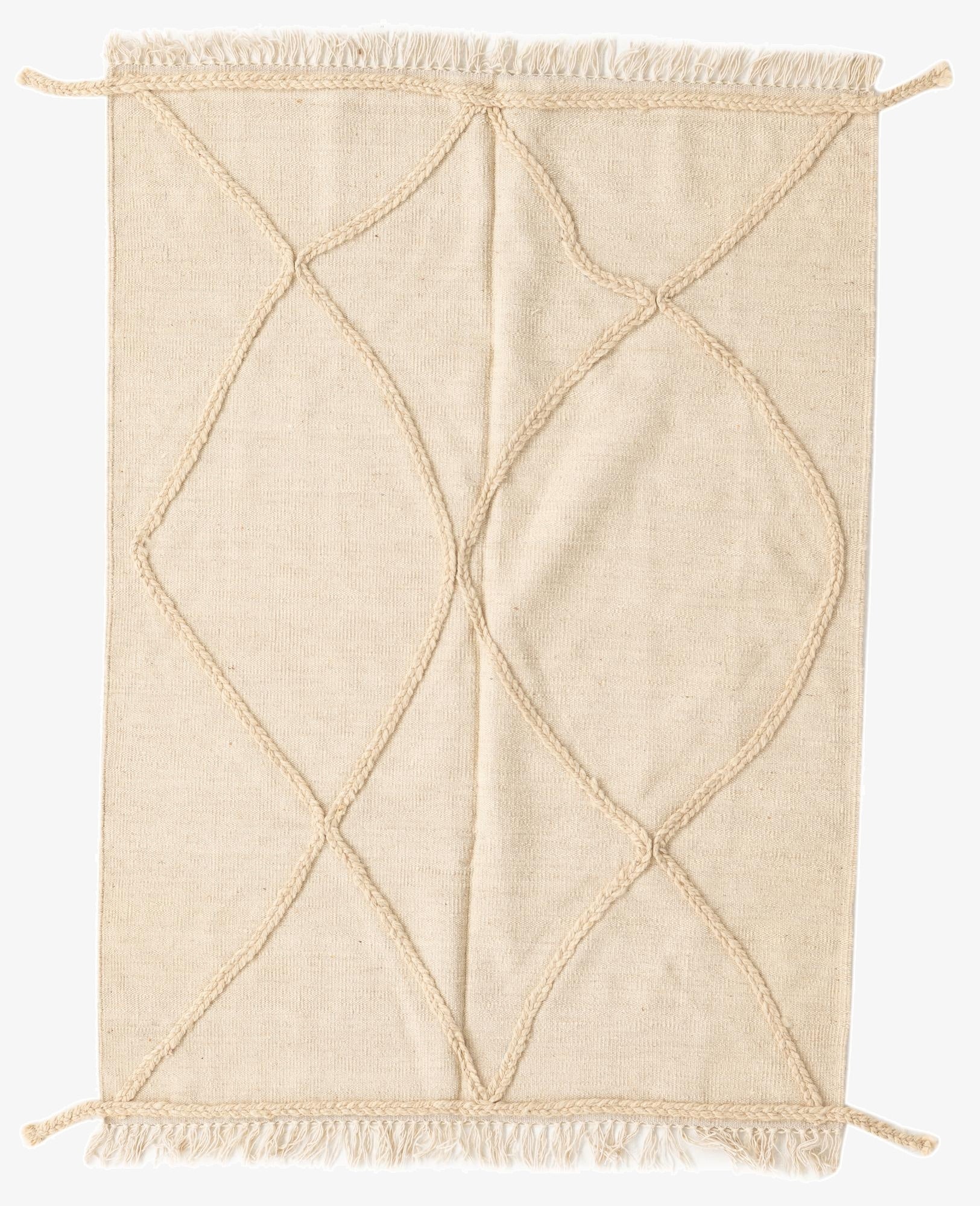  3' 7 x 5'  Hand Knotted Moroccan Wool Rug