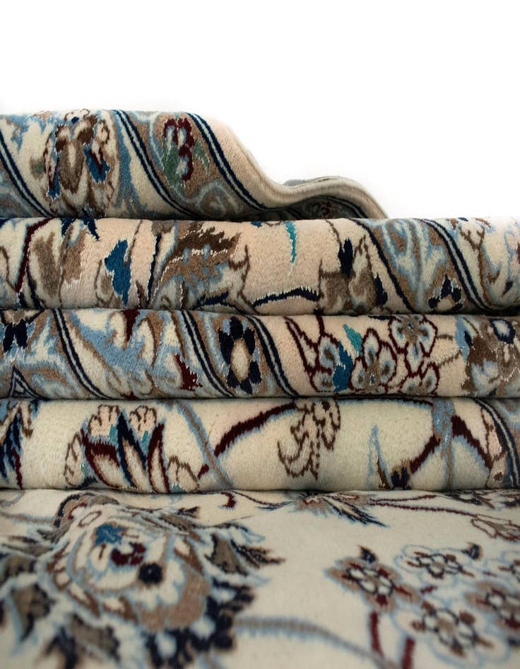 Detail image of  13' 11 x 23'  Hand Knotted Nain Persian Rug