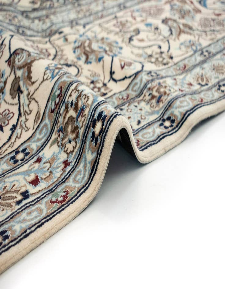 Detail image of  13' 11 x 23'  Hand Knotted Nain Persian Rug