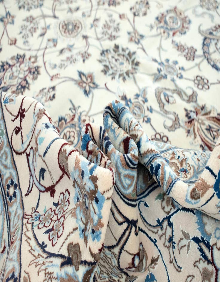 Detail image of  13' 11 x 23'  Hand Knotted Nain Persian Rug