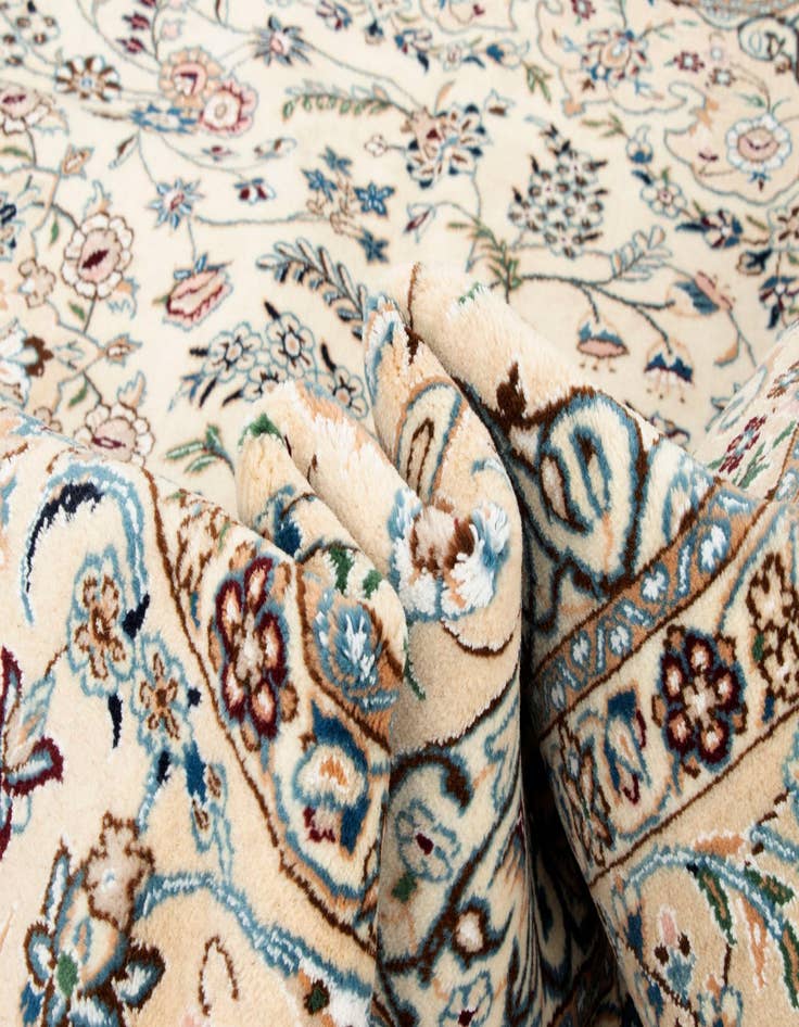 Detail image of  6' 7 x 10' 4  Hand Knotted Nain Persian Wool Rug