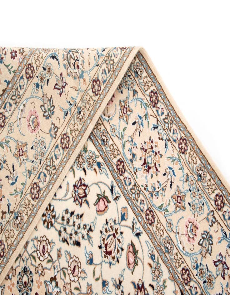 Detail image of  6' 7 x 10' 4  Hand Knotted Nain Persian Wool Rug