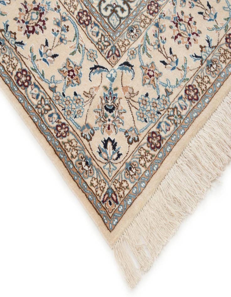 Detail image of  6' 7 x 10' 4  Hand Knotted Nain Persian Wool Rug