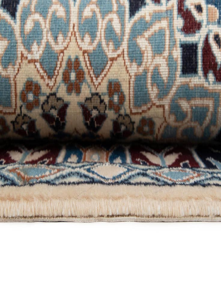 Detail image of  3' 1 x 5' 2  Hand Knotted Nain Persian Rug