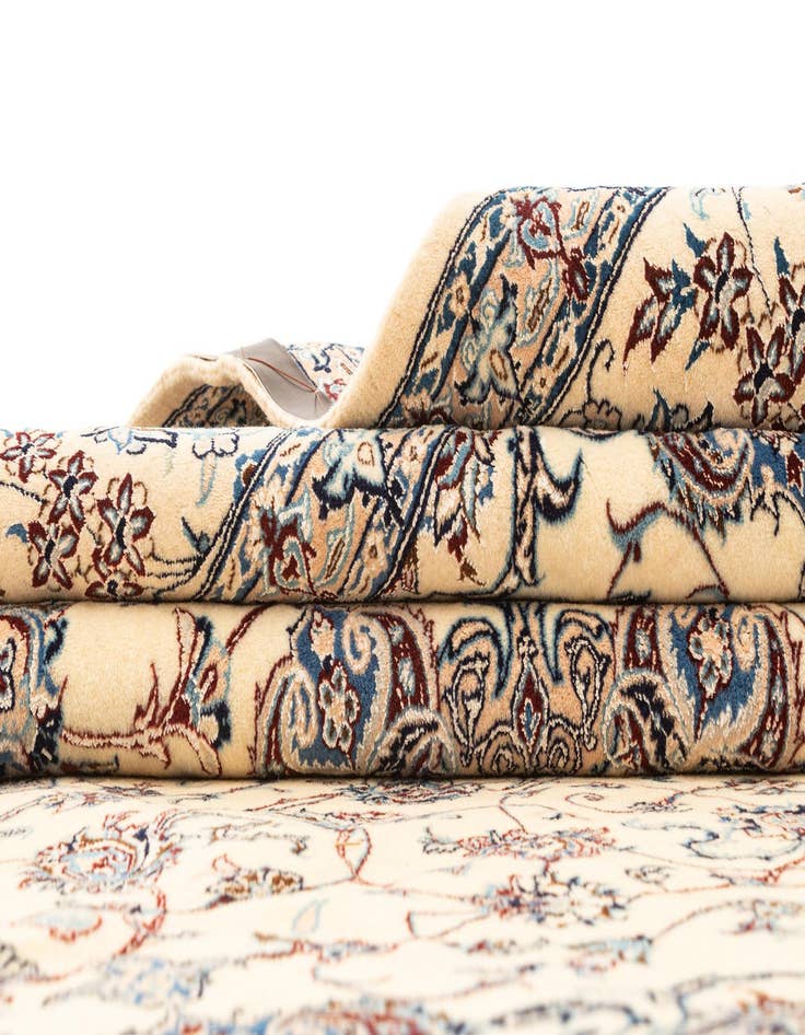 Detail image of  6' 8 x 10' 4  Hand Knotted Nain Rug