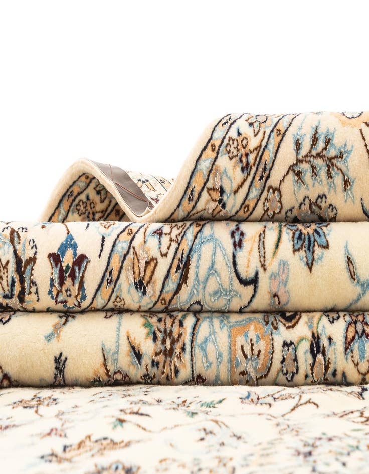 Detail image of  6' 10 x 10' 3  Hand Knotted Nain Rug