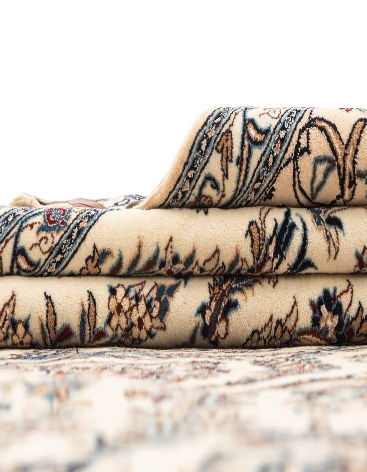 Detail image of  7' 1 x 10' 6  Hand Knotted Nain Rug