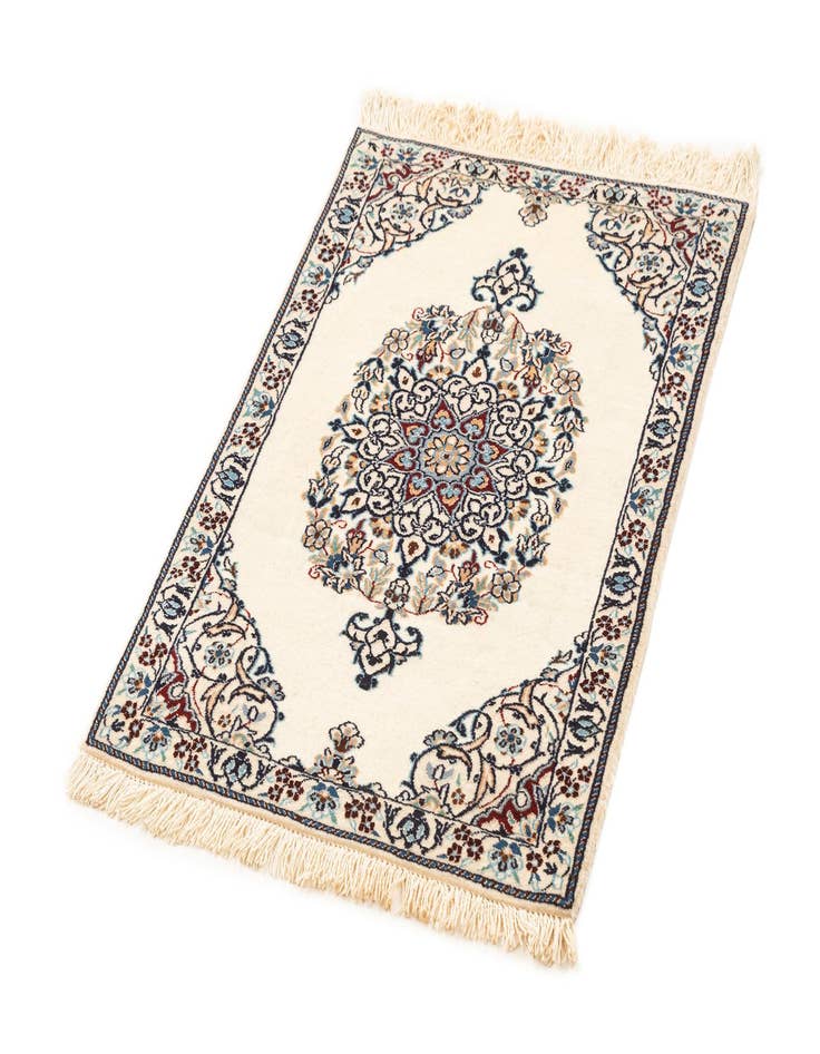 Detail image of  1' 9 x 2' 7  Hand Knotted Nain Rug