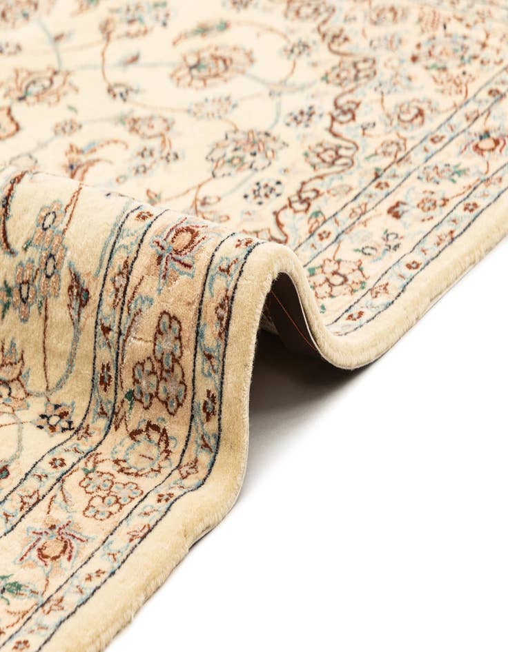 Detail image of  3' 5 x 4' 11  Hand Knotted Nain Rug