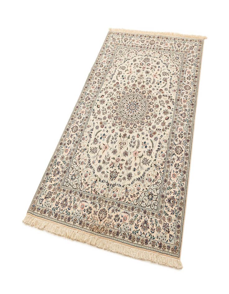 Detail image of  4' 4 x 7'  Hand Knotted Nain Rug