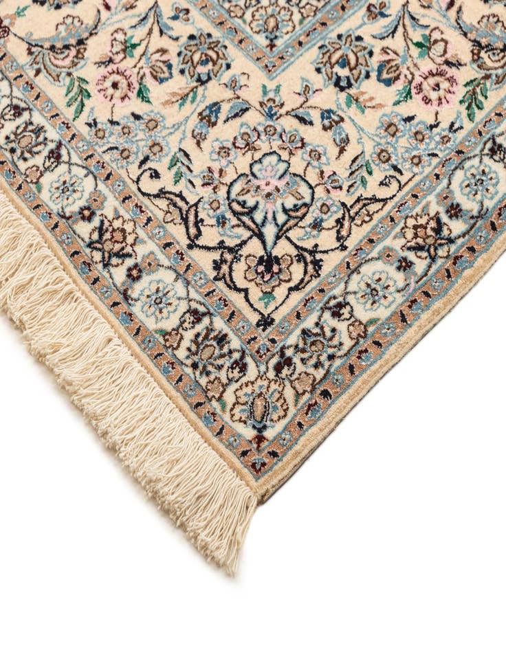 Detail image of  6' 8 x 6' 11  Hand Knotted Nain Rug