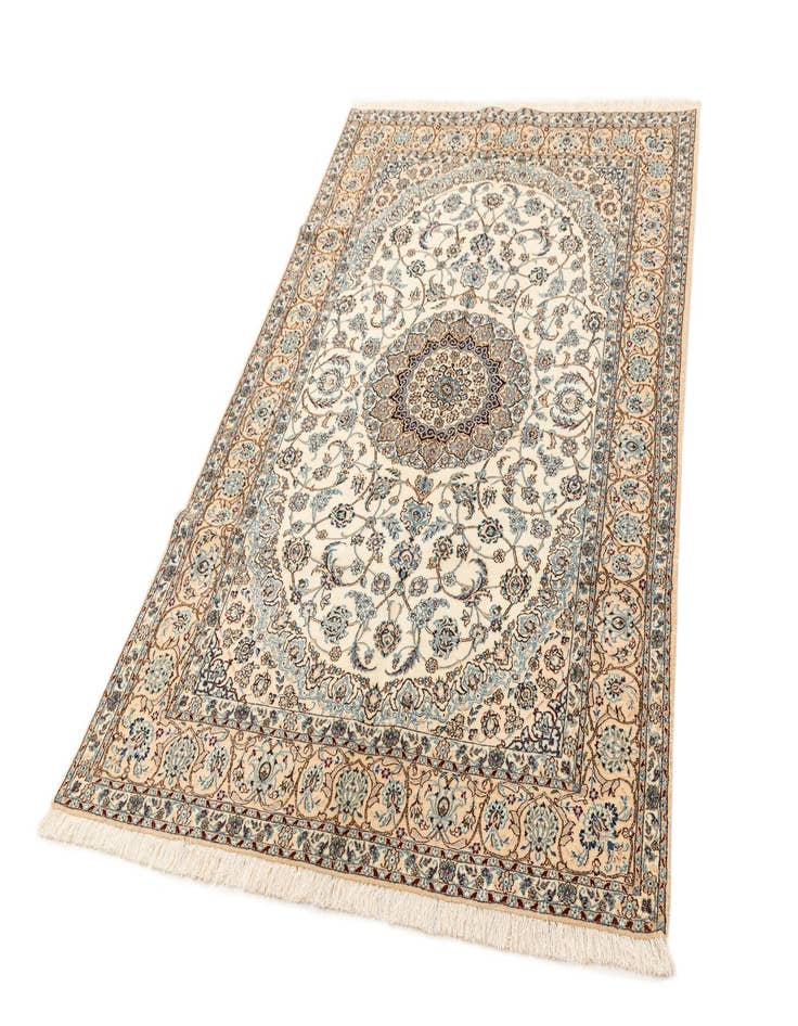 Detail image of  5' 3 x 8' 6  Hand Knotted Nain Rug