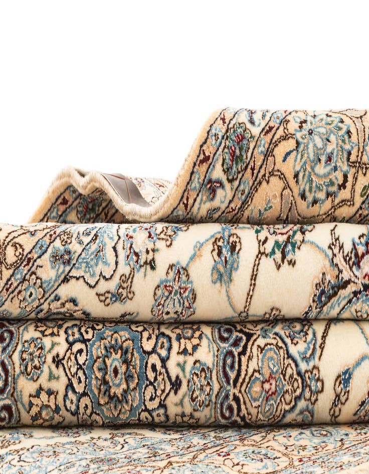 Detail image of  5' 3 x 8' 6  Hand Knotted Nain Rug