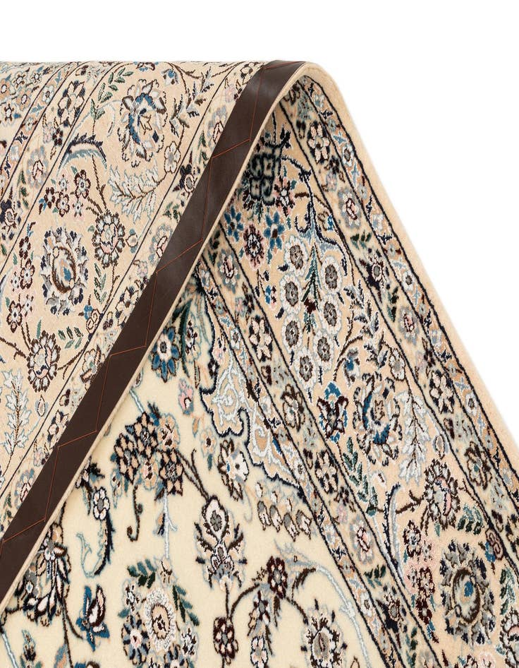 Detail image of  4' 11 x 8' 4  Hand Knotted Nain Rug