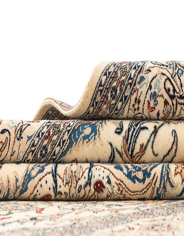 Detail image of  4' 11 x 8' 3  Hand Knotted Nain Rug