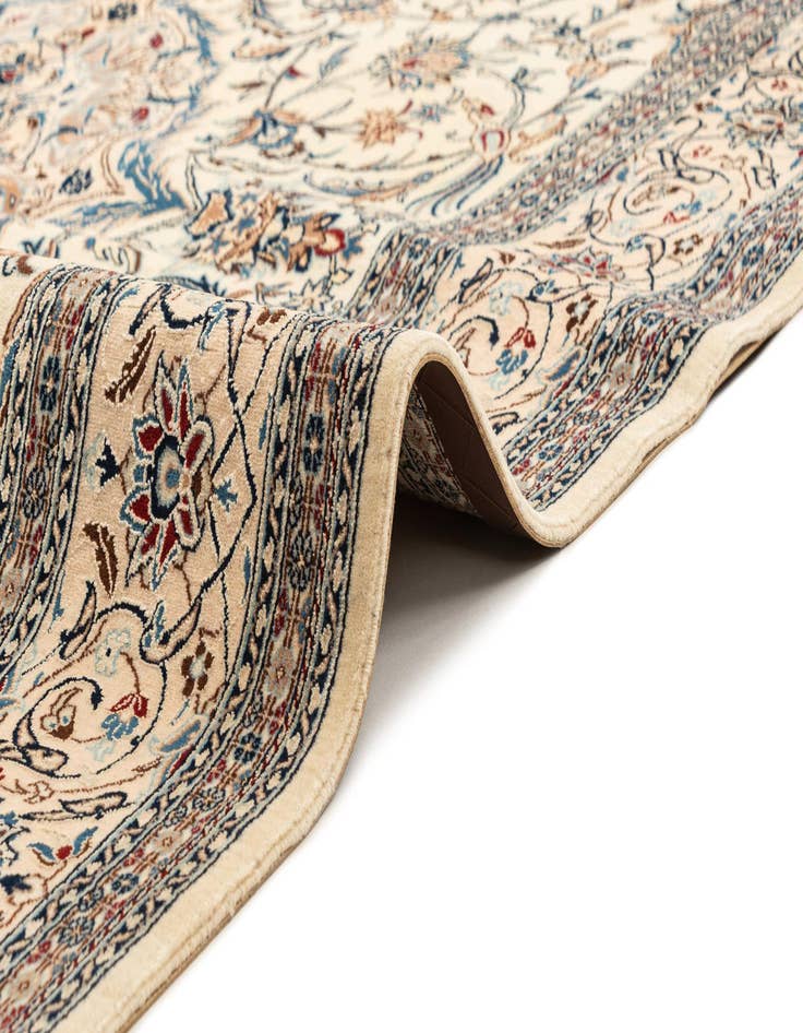 Detail image of  4' 11 x 8' 3  Hand Knotted Nain Rug