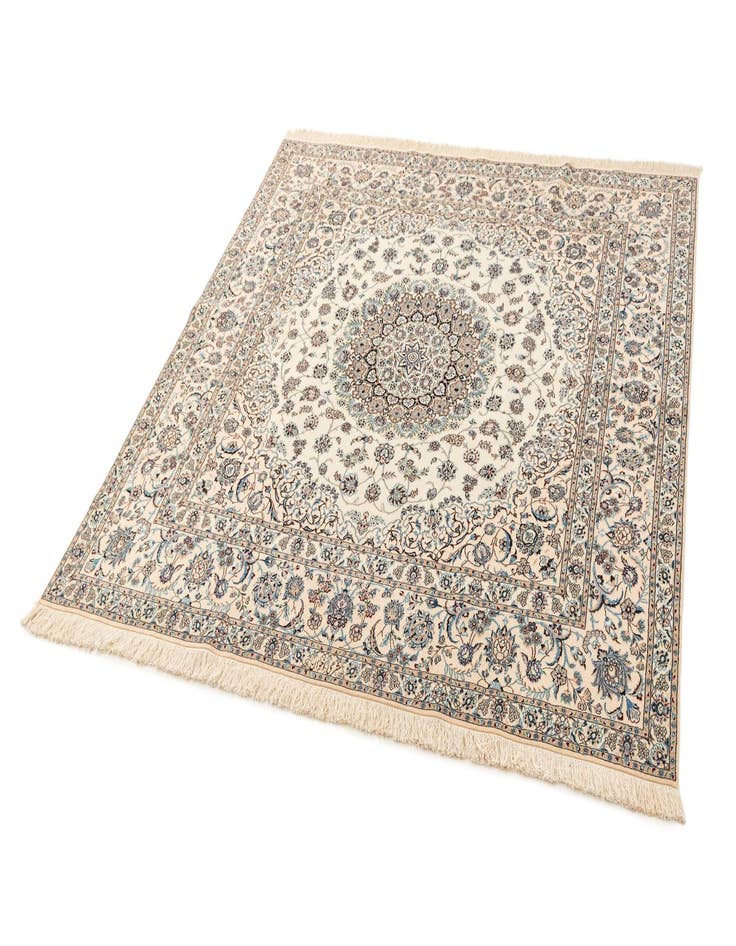 Detail image of  6' 9 x 6' 11  Hand Knotted Nain Rug