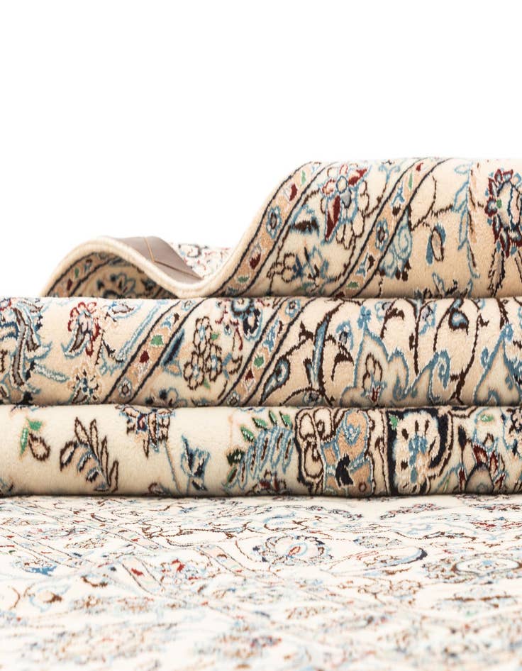 Detail image of  6' 9 x 6' 11  Hand Knotted Nain Rug